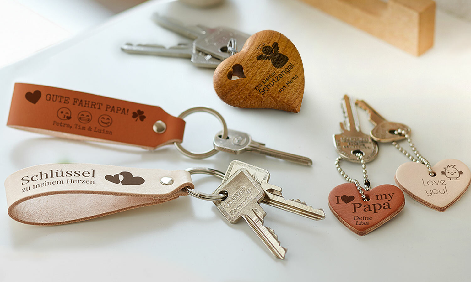 Schlüsselanhänger & Holzdeko