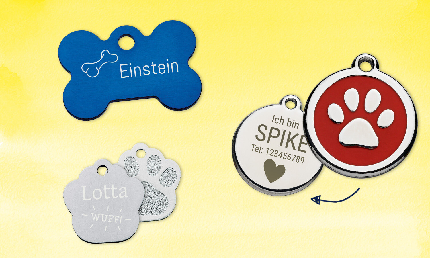 Tiermarken mit Gravur