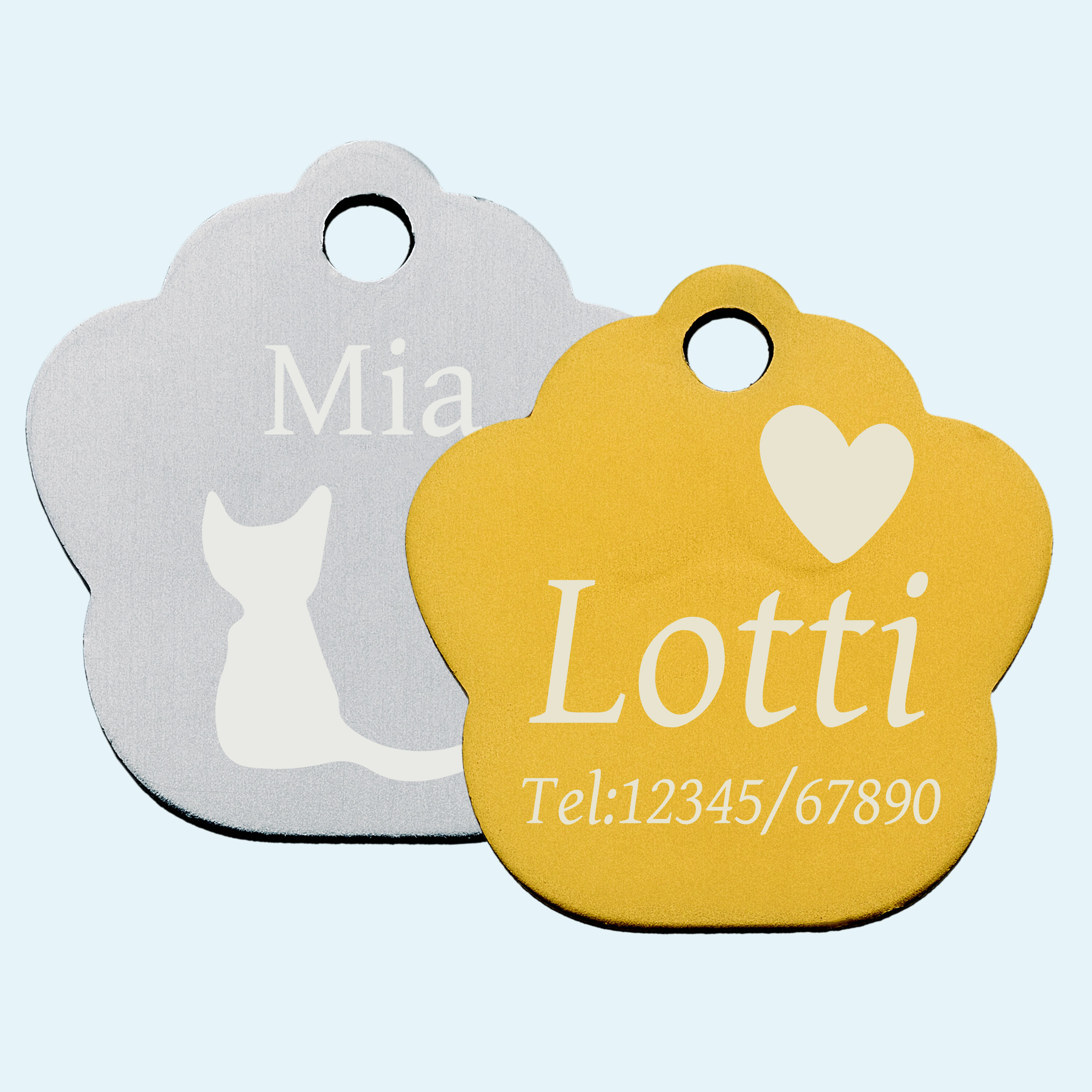 Tiermarken in Pfotenform