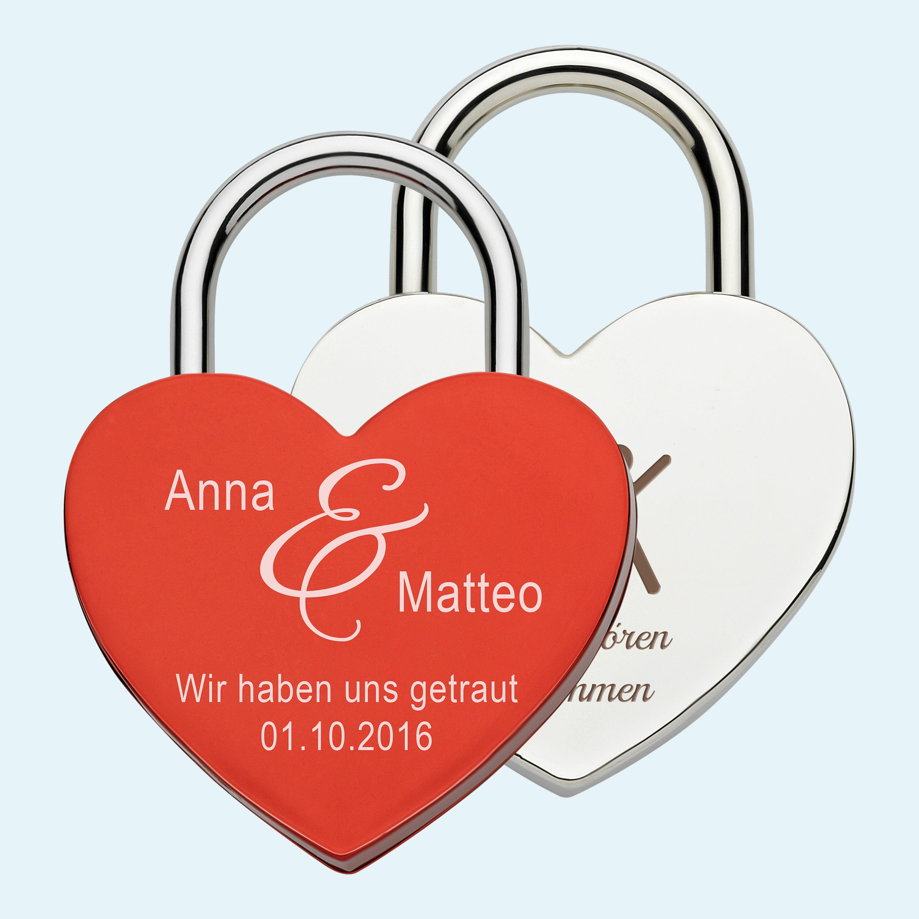 Liebesschloss in Herzform